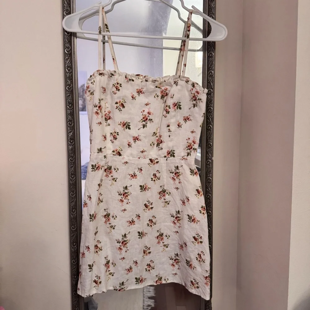 Reformation White Floral Linen Dress - Picture 3 of 5